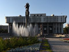07A The Manas Sculptural Complex completed in 1981 is located in Manas Square in front of Philarmonic Hall Named Toktogul Satylganov Bishkek Kyrgyzstan